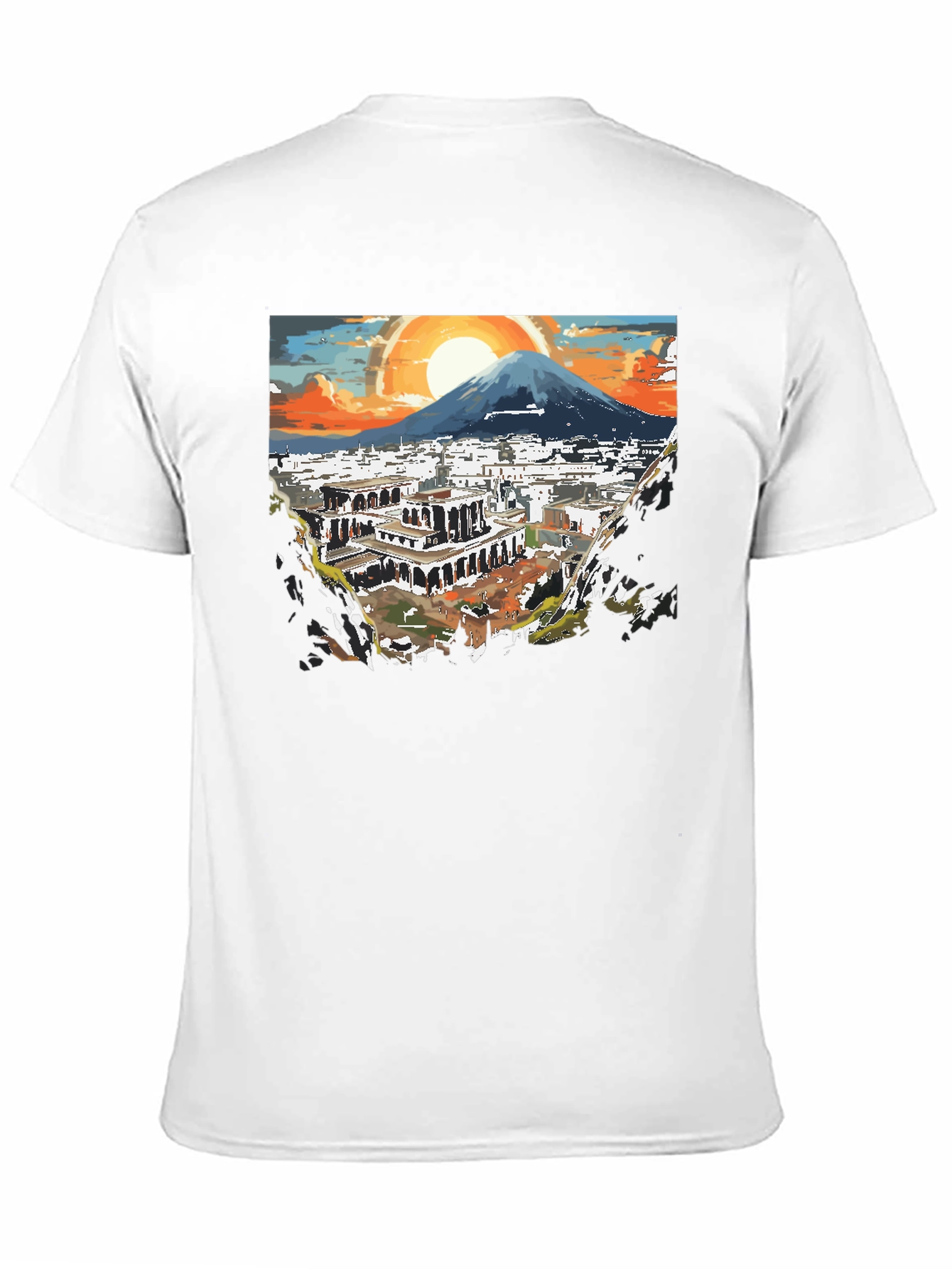 Scenic City View Graphic Tee - Black
