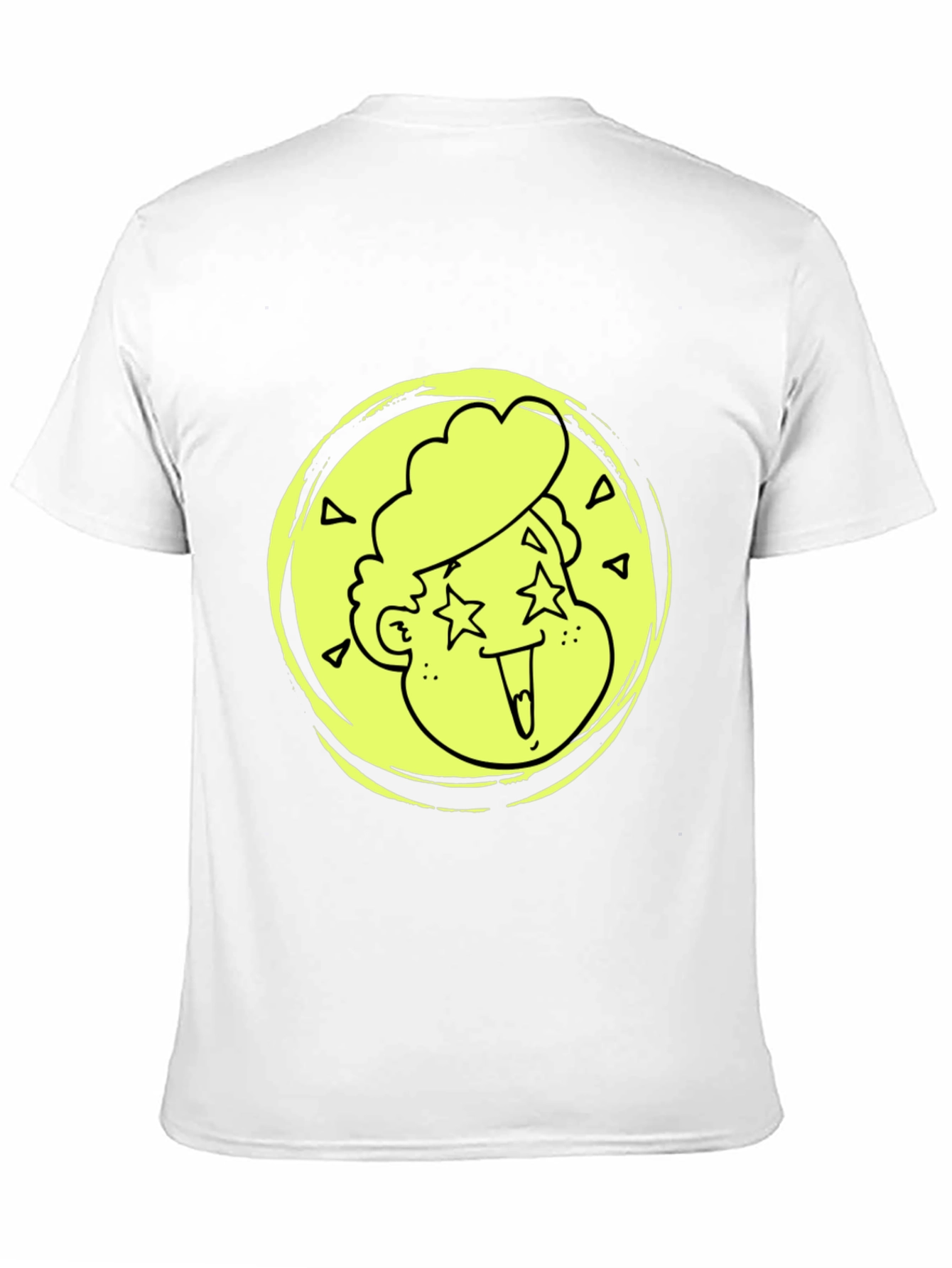 Cool Cartoon Face Graphic Black T-Shirt