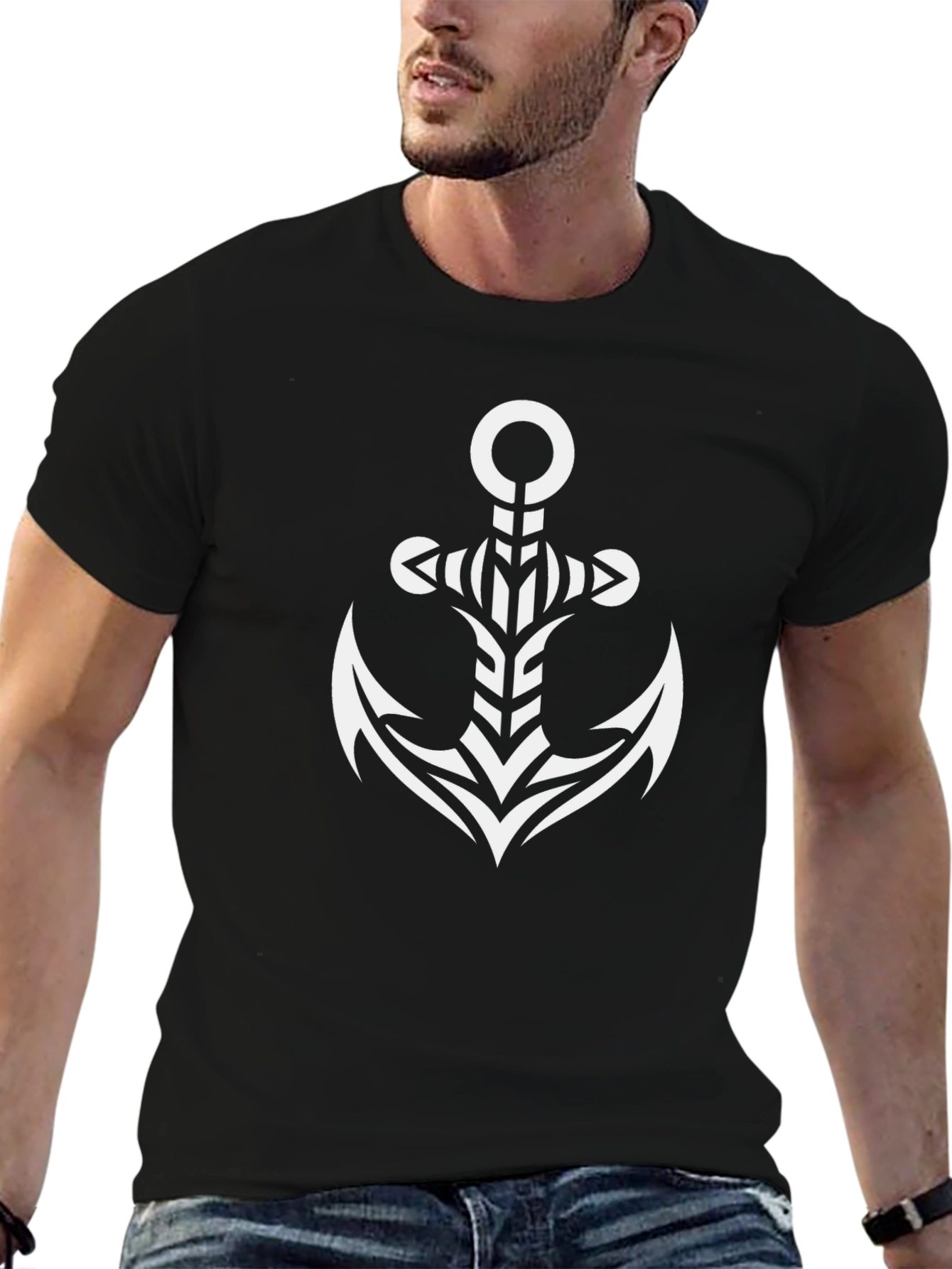 Anchor Graphic T-Shirt - Bold Nautical Style