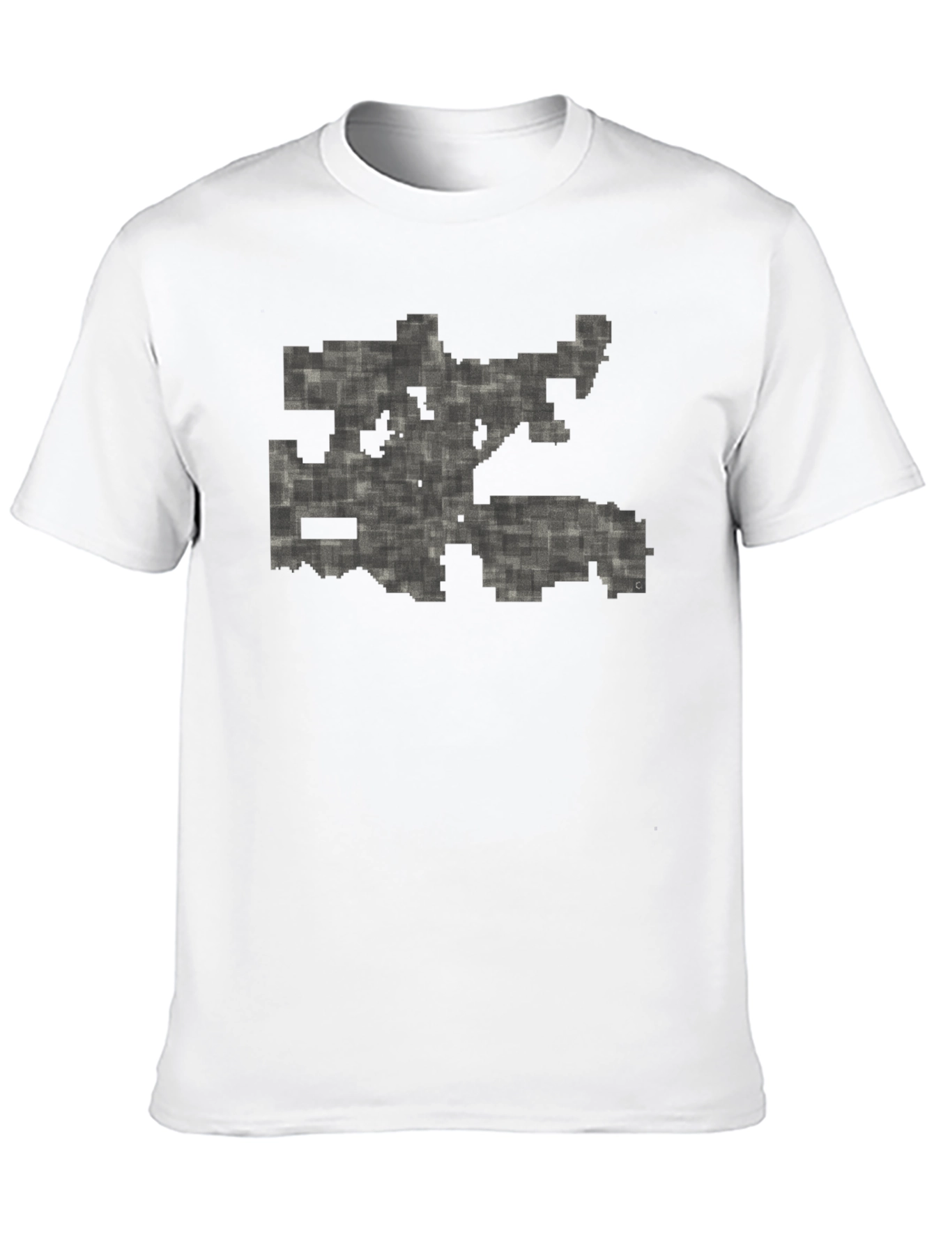Pixelated Maze Black T-Shirt