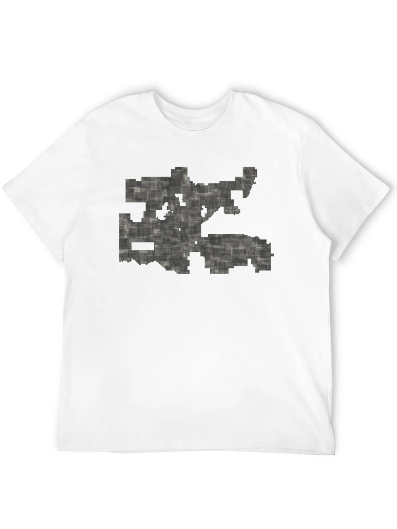 Pixelated Maze Black T-Shirt