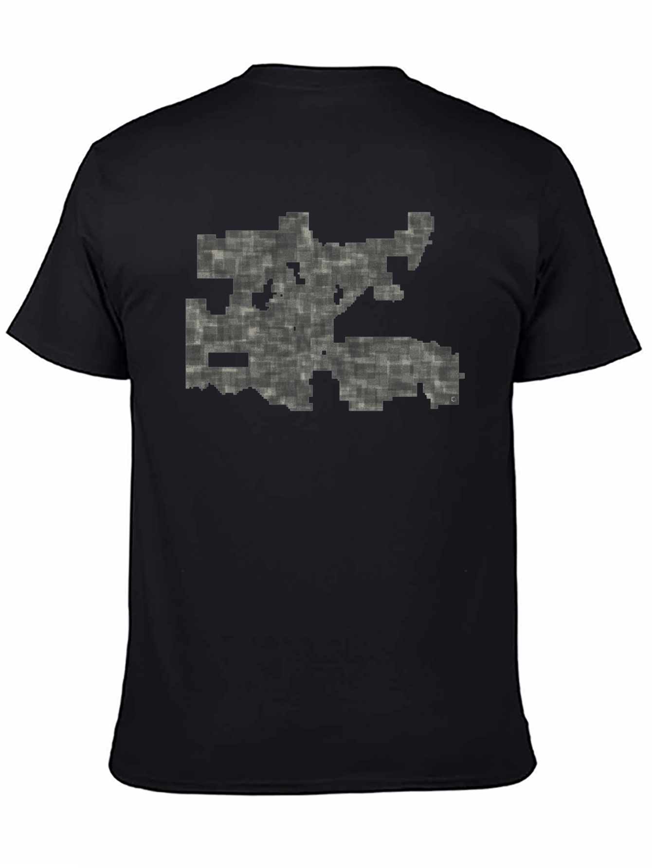 Pixelated Maze Black T-Shirt