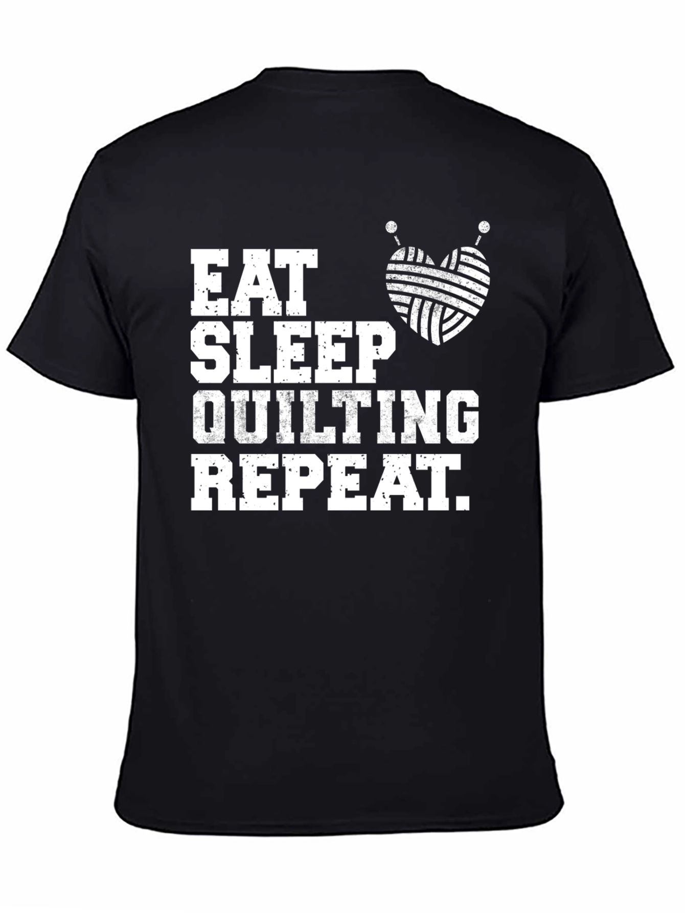 Eat Sleep Quilting Repeat T-Shirt Soft Cotton Tee