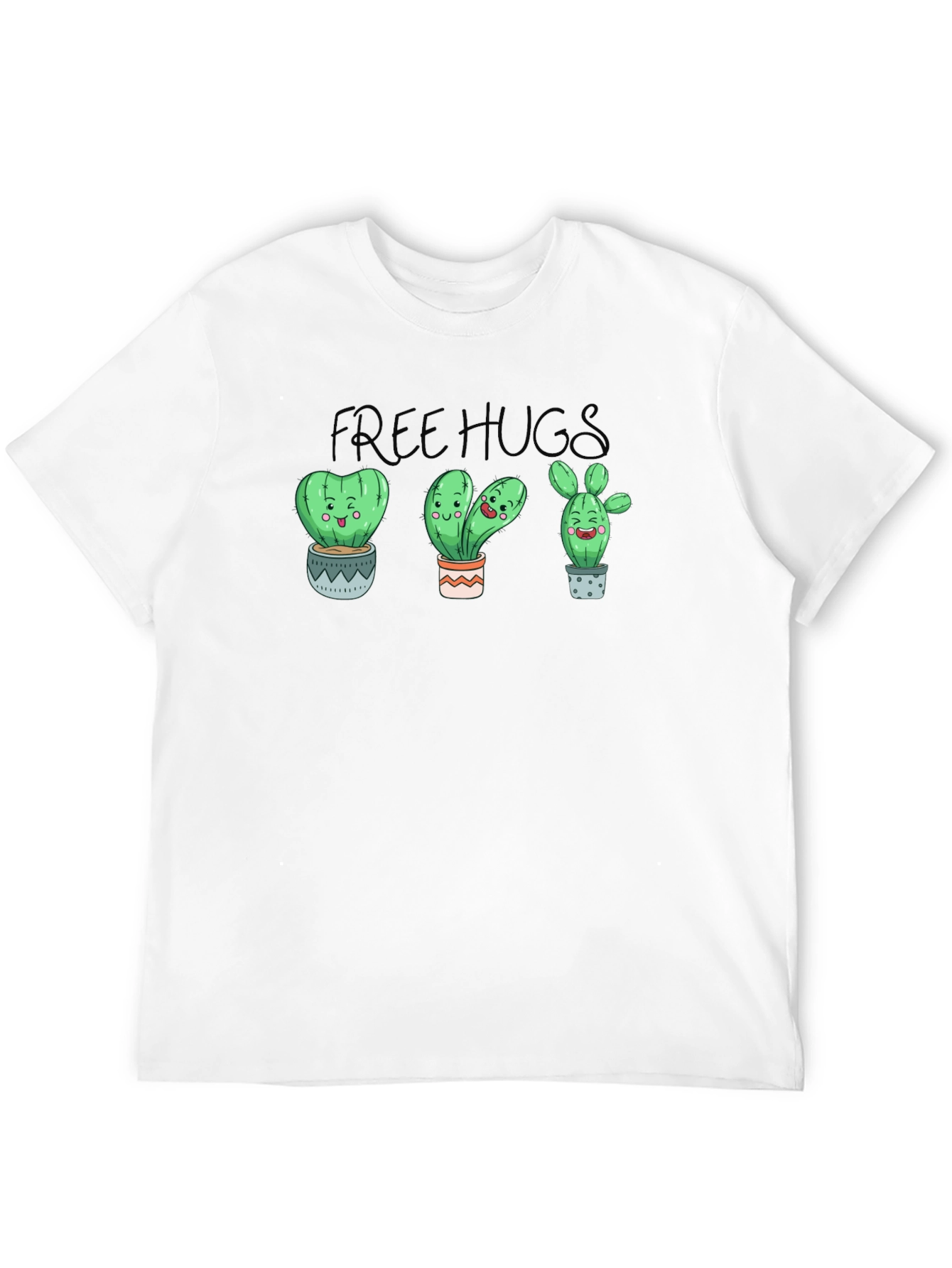 Free Hugs Cactus Graphic T-Shirt