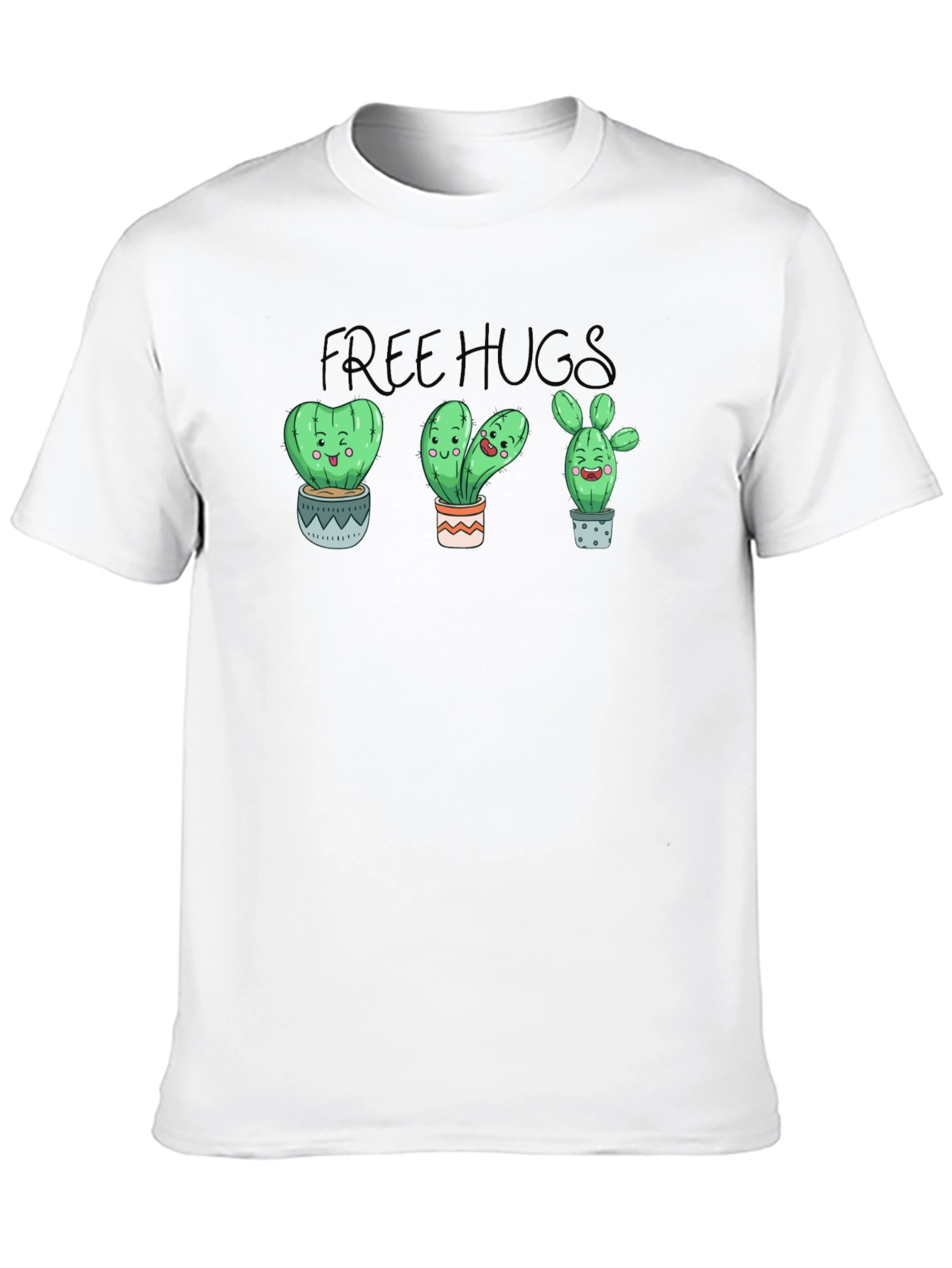 Free Hugs Cactus Graphic T-Shirt