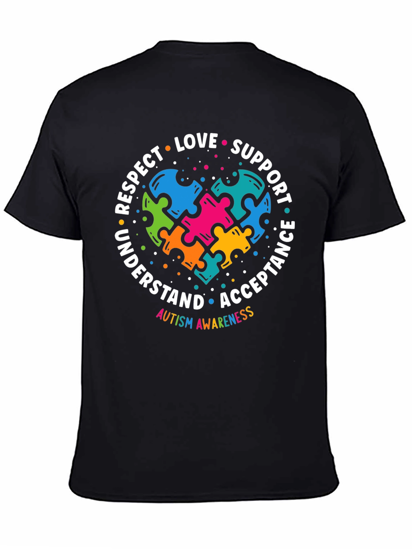 Autism Awareness Puzzle Heart Graphic T-Shirt