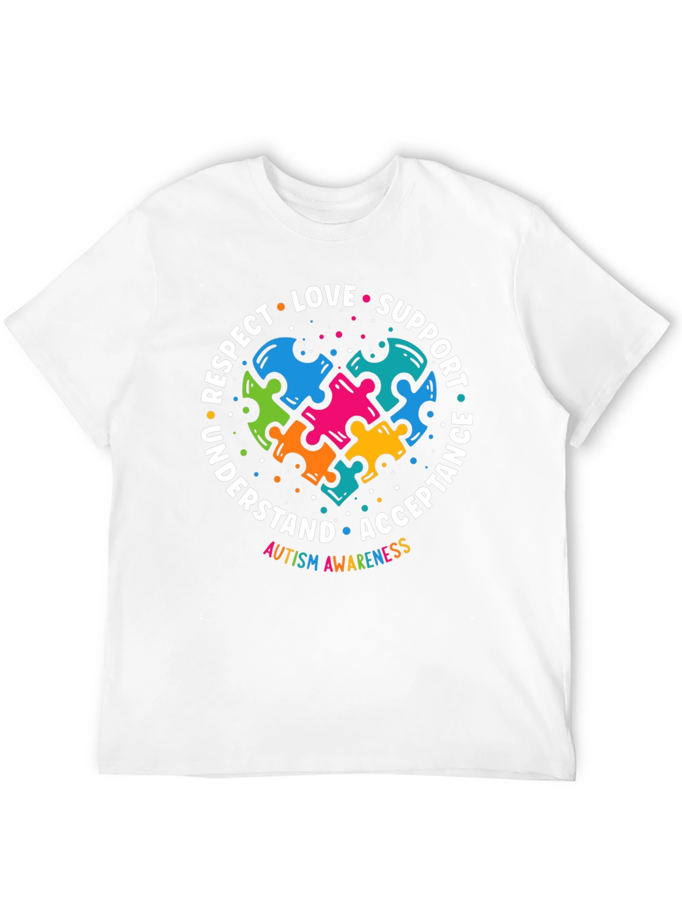 Autism Awareness Puzzle Heart Graphic T-Shirt