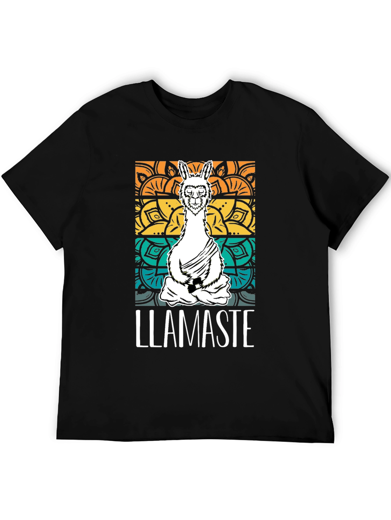 Llamaste Mens Black Graphic T-Shirt