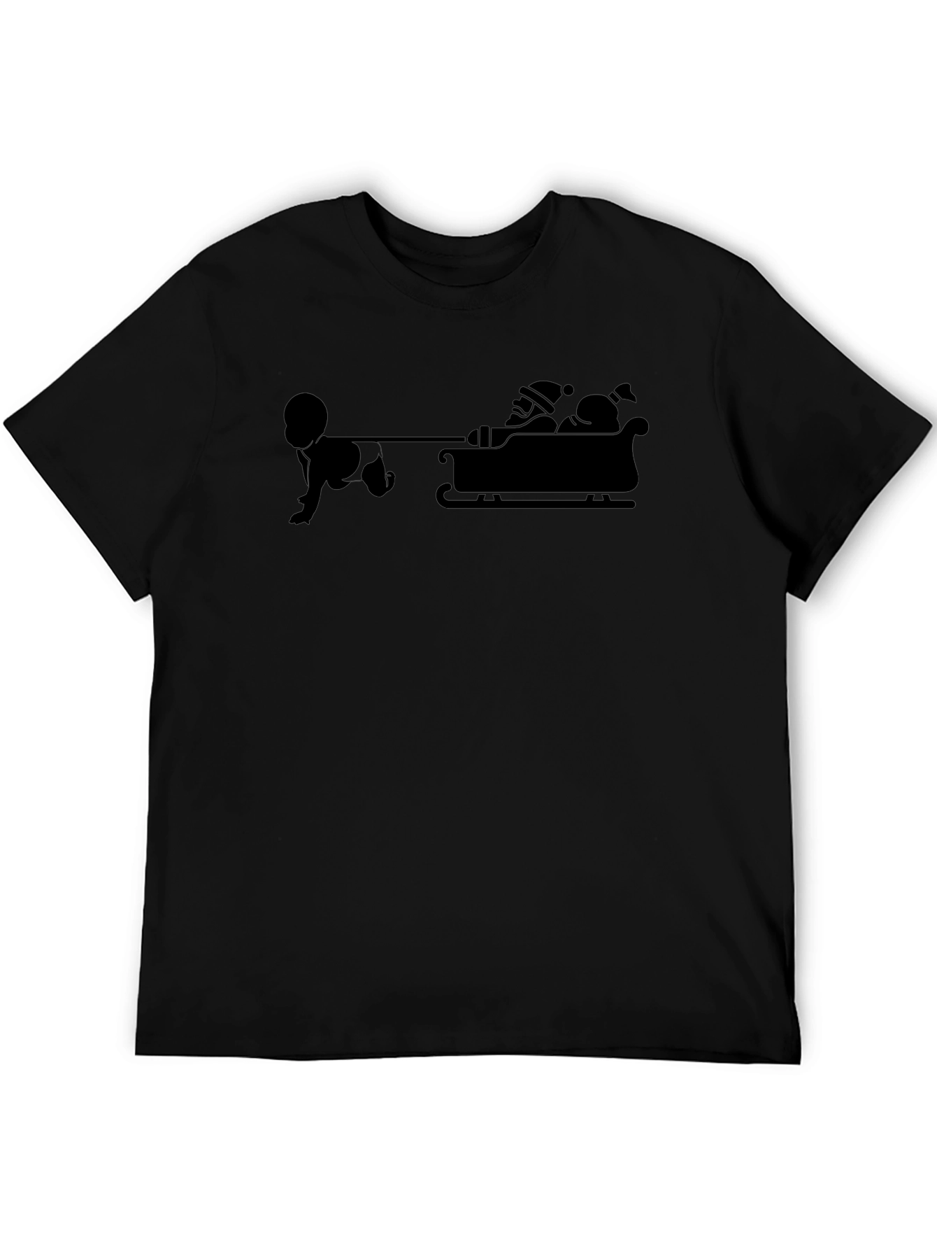 Baby Pulling Santas Sleigh T-Shirt