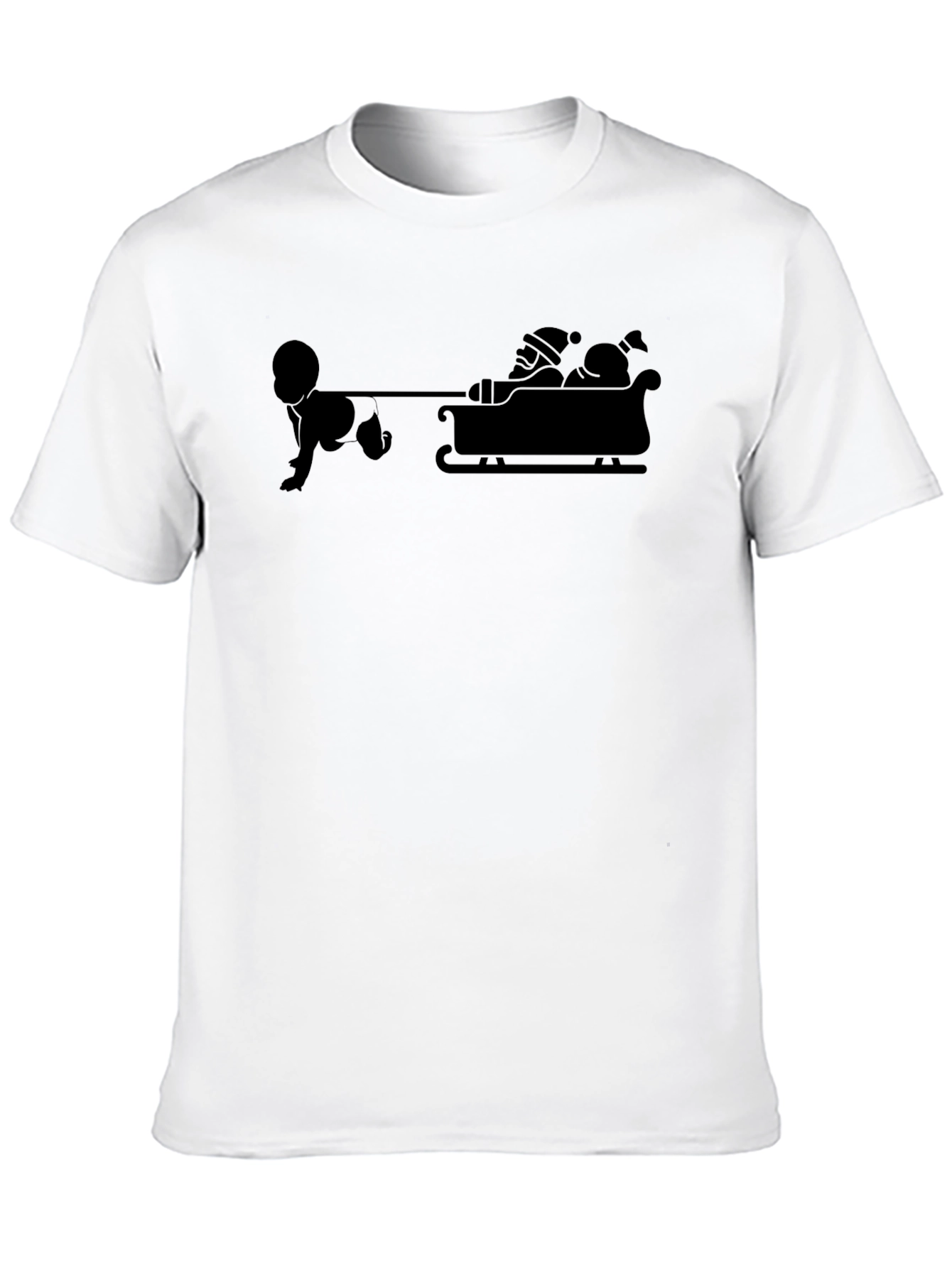 Baby Pulling Santas Sleigh T-Shirt