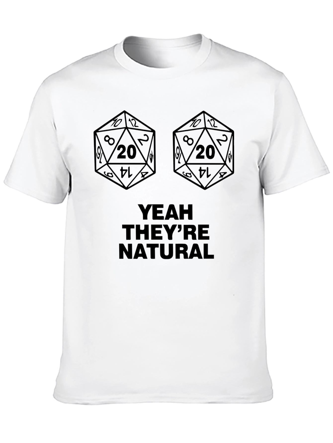 Natural 20 Dice T-Shirt - Gamer Tee