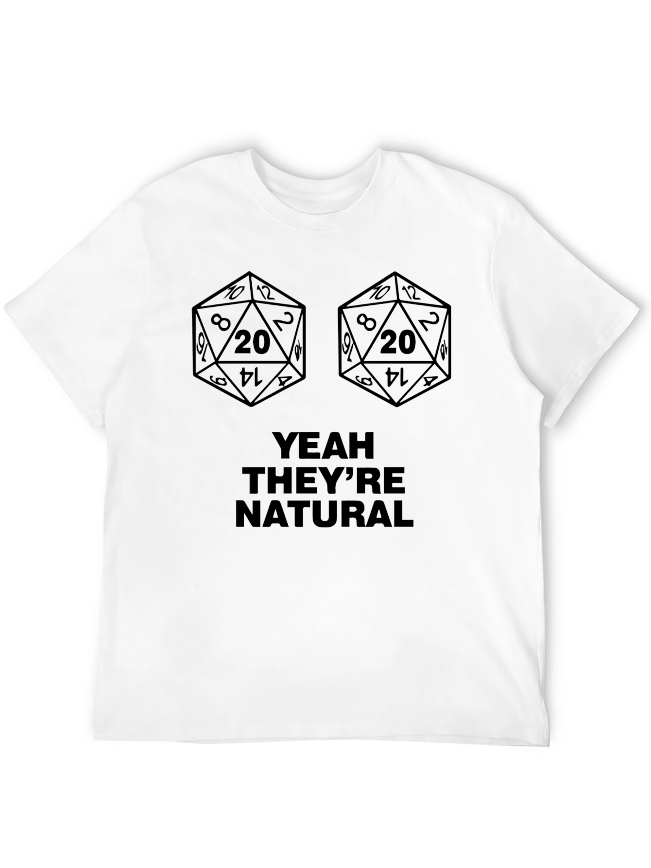 Natural 20 Dice T-Shirt - Gamer Tee