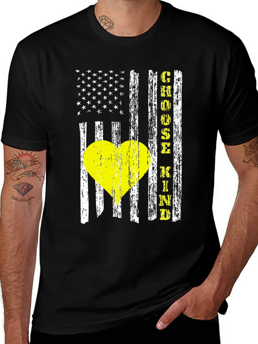 Choose Kind Heart Flag T-Shirt