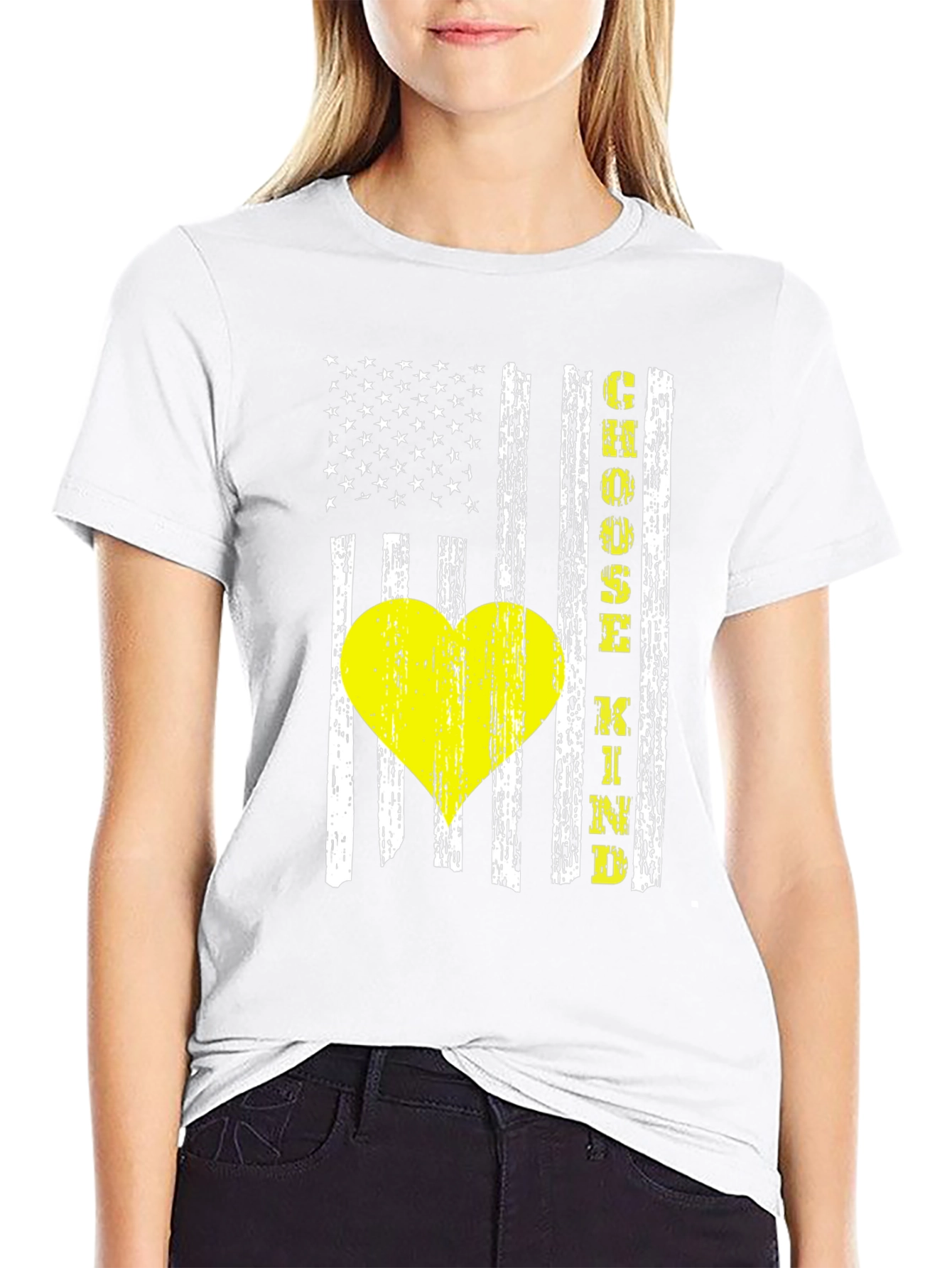 Choose Kind Heart Flag T-Shirt