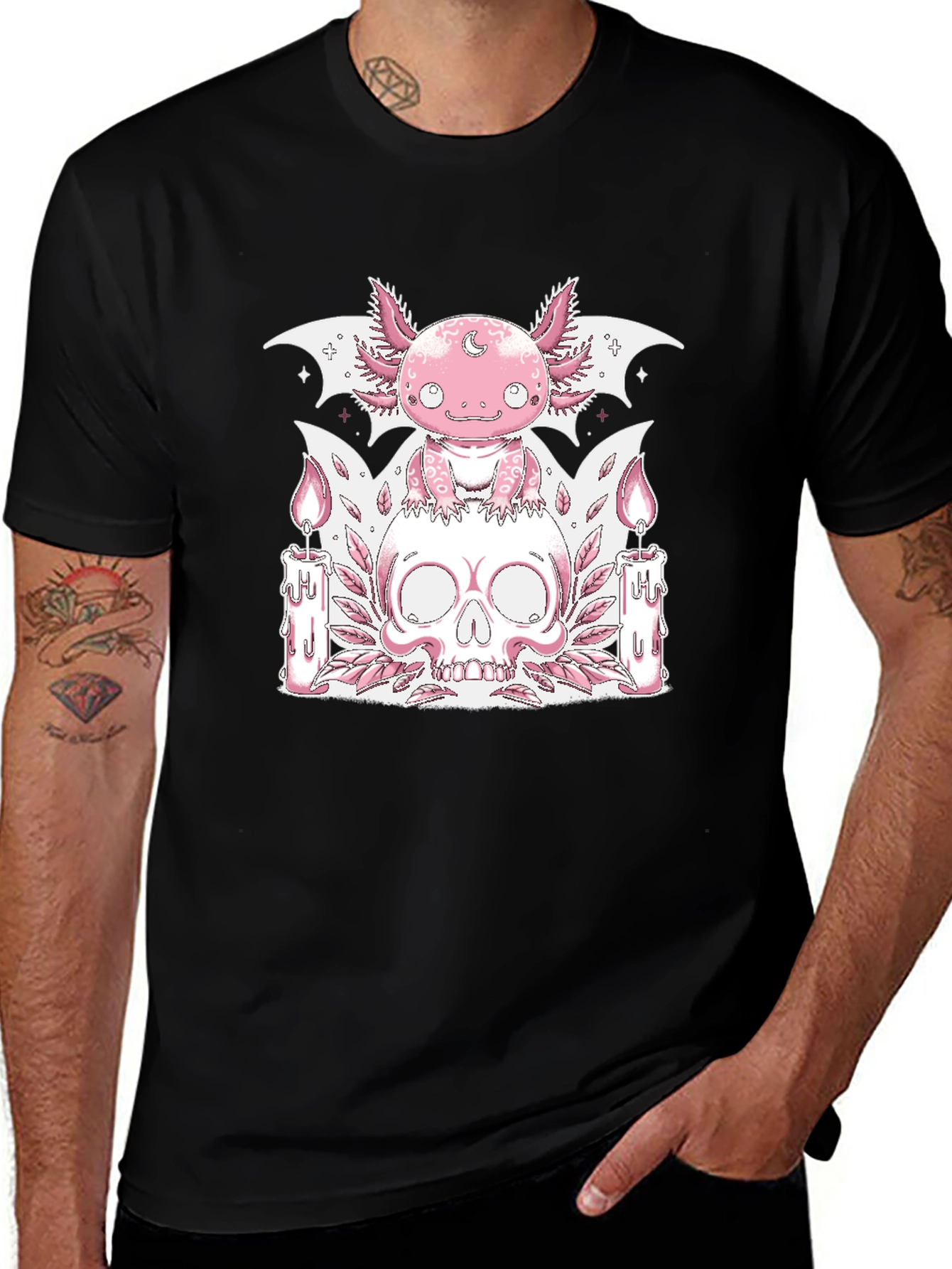 Axolotl Skull Gothic T-Shirt