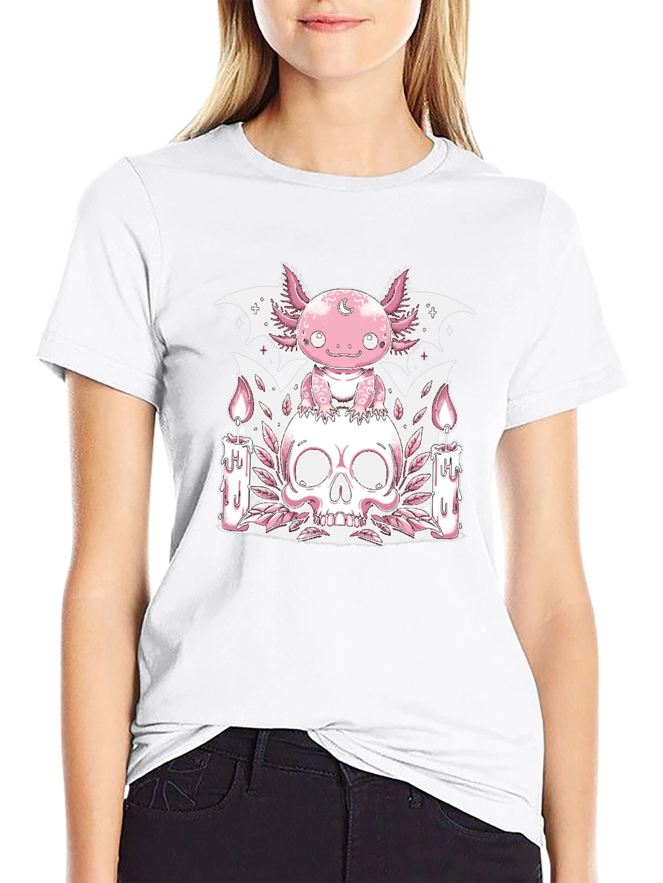 Axolotl Skull Gothic T-Shirt