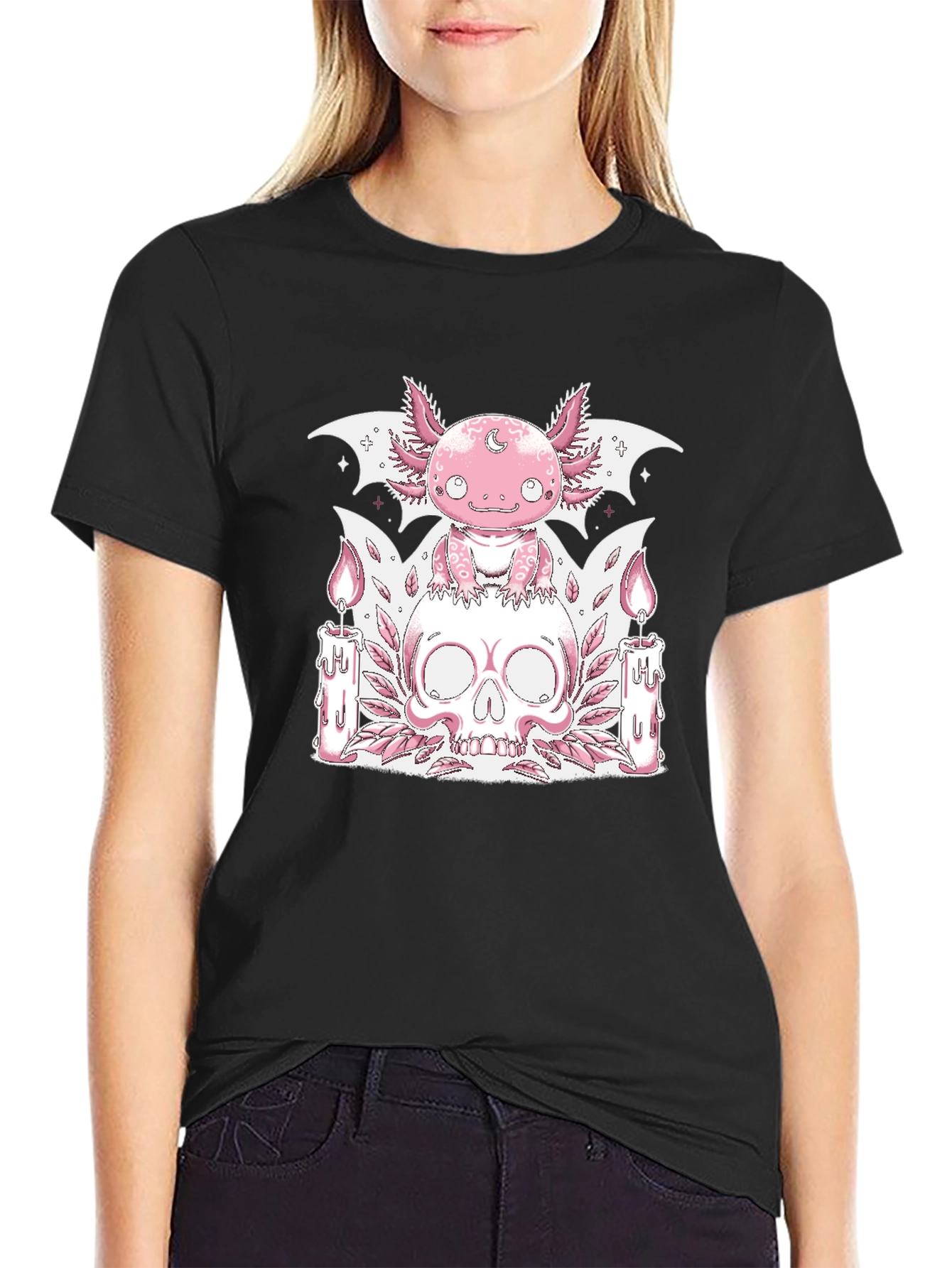 Axolotl Skull Gothic T-Shirt