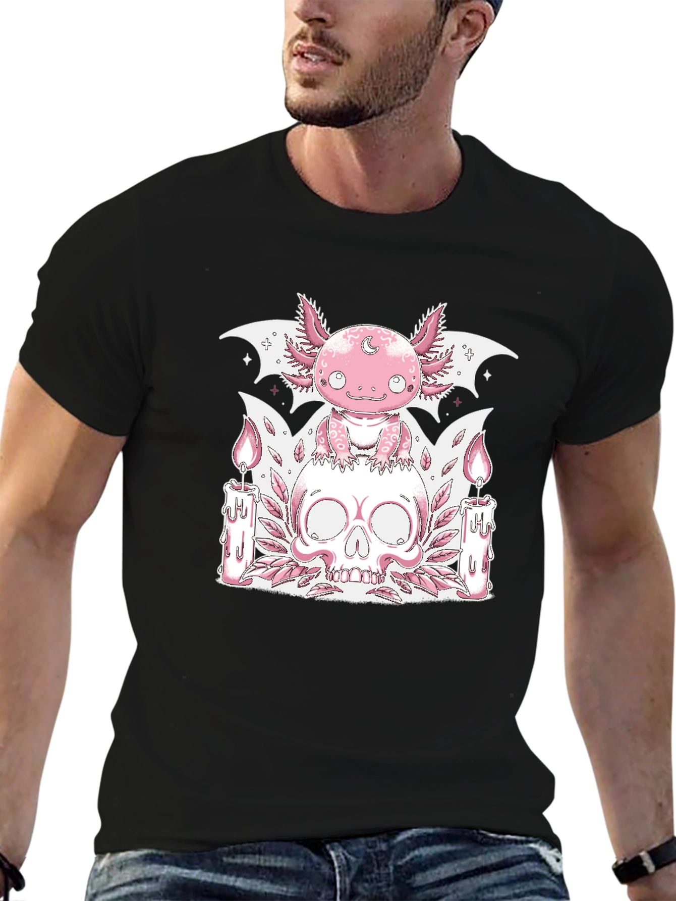 Axolotl Skull Gothic T-Shirt
