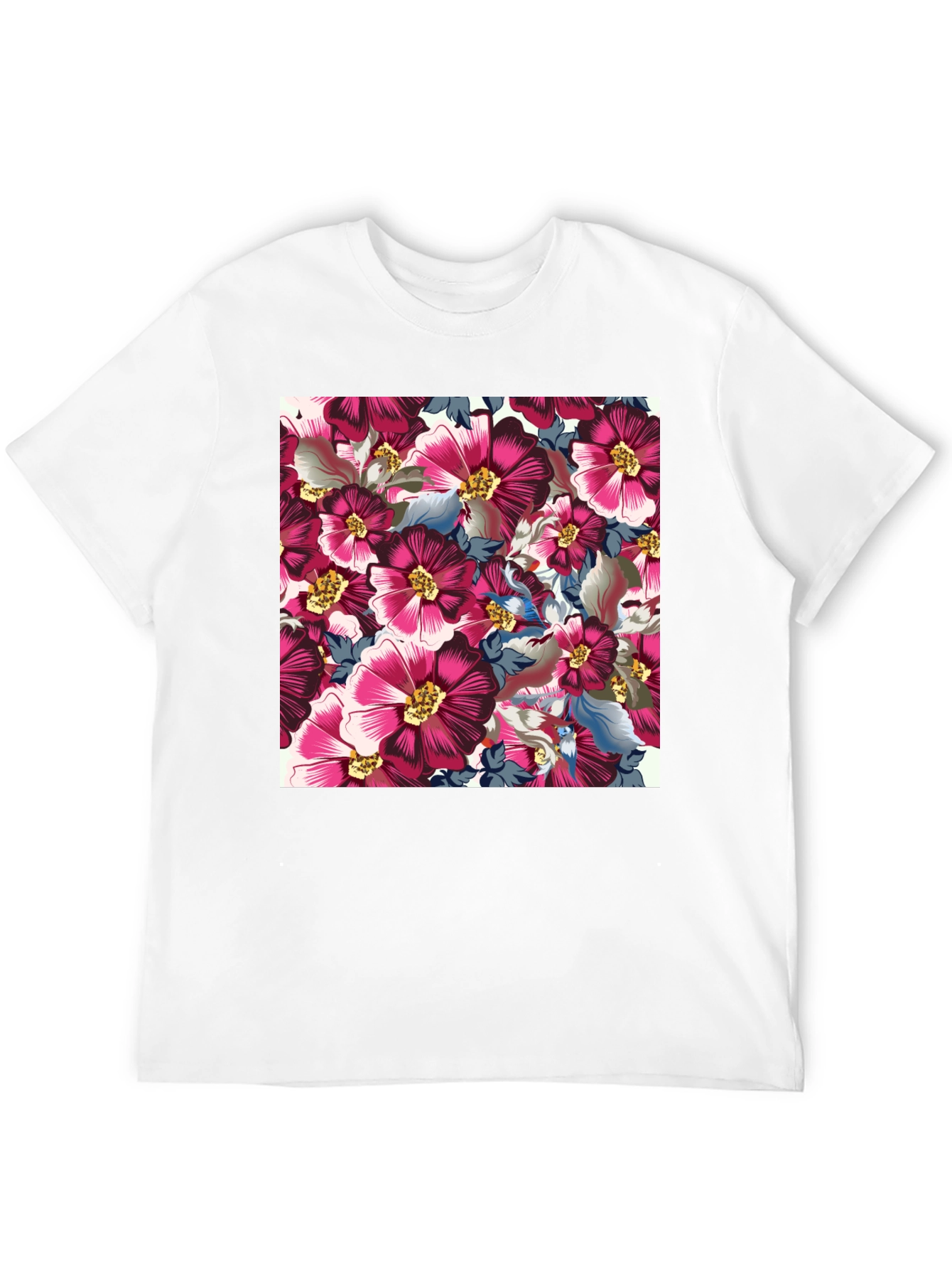 Floral Print Crew Neck T-Shirt