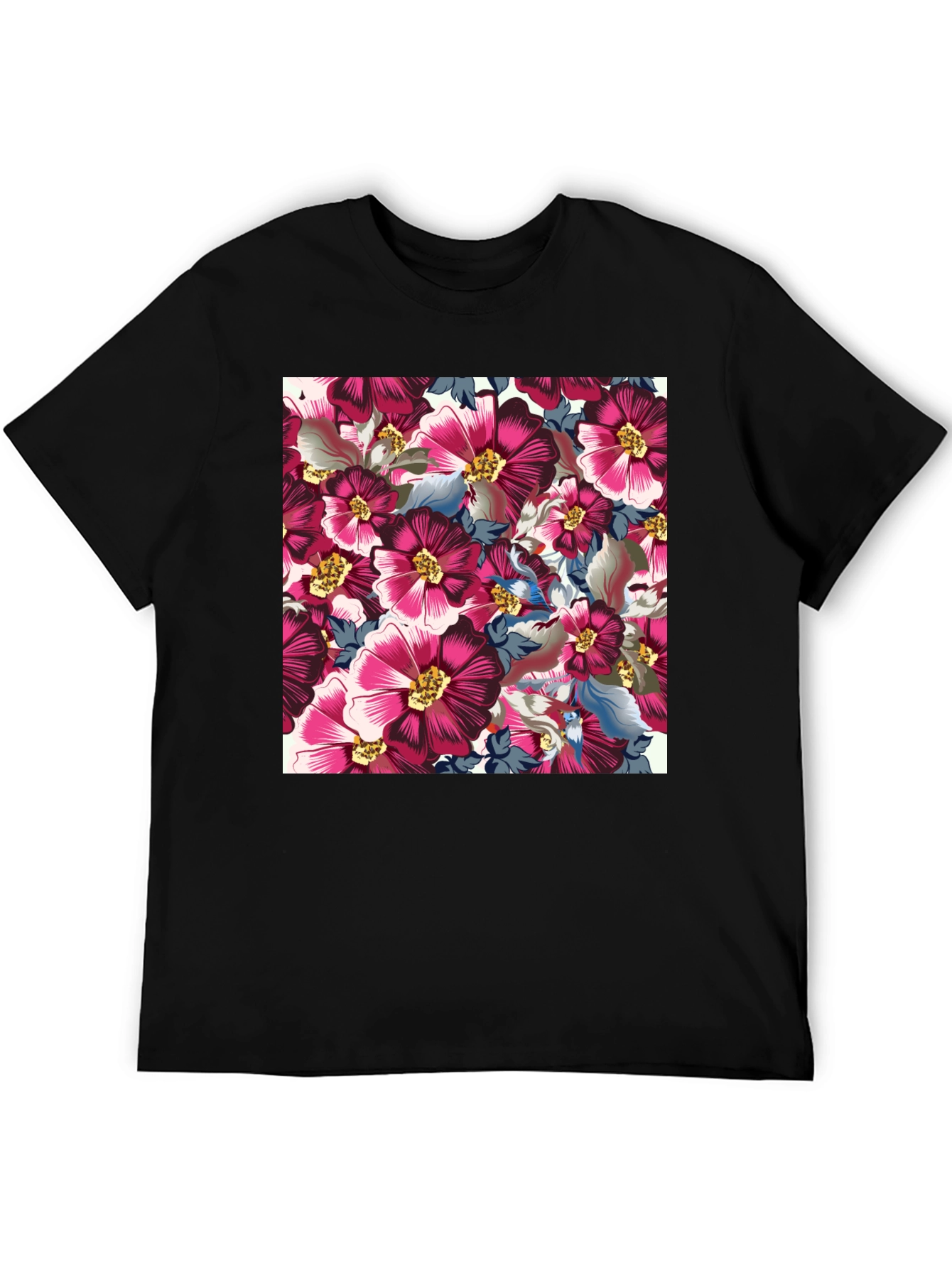 Floral Print Crew Neck T-Shirt