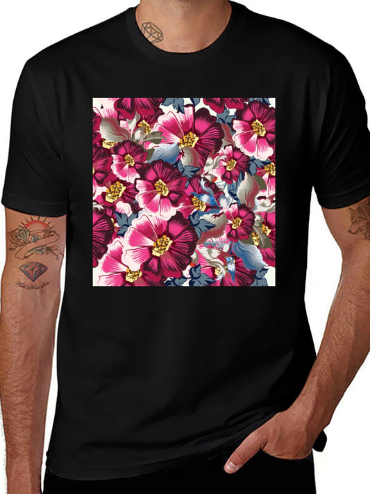 Floral Print Crew Neck T-Shirt