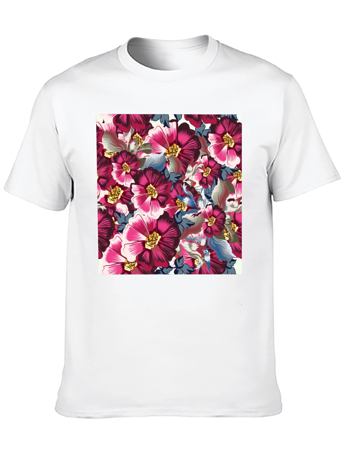 Floral Print Crew Neck T-Shirt
