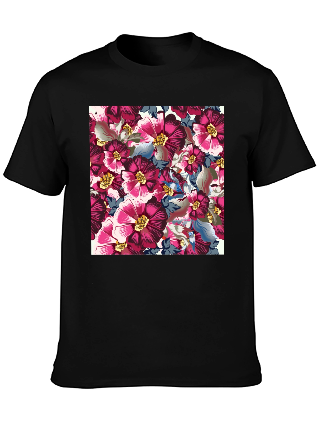 Floral Print Crew Neck T-Shirt
